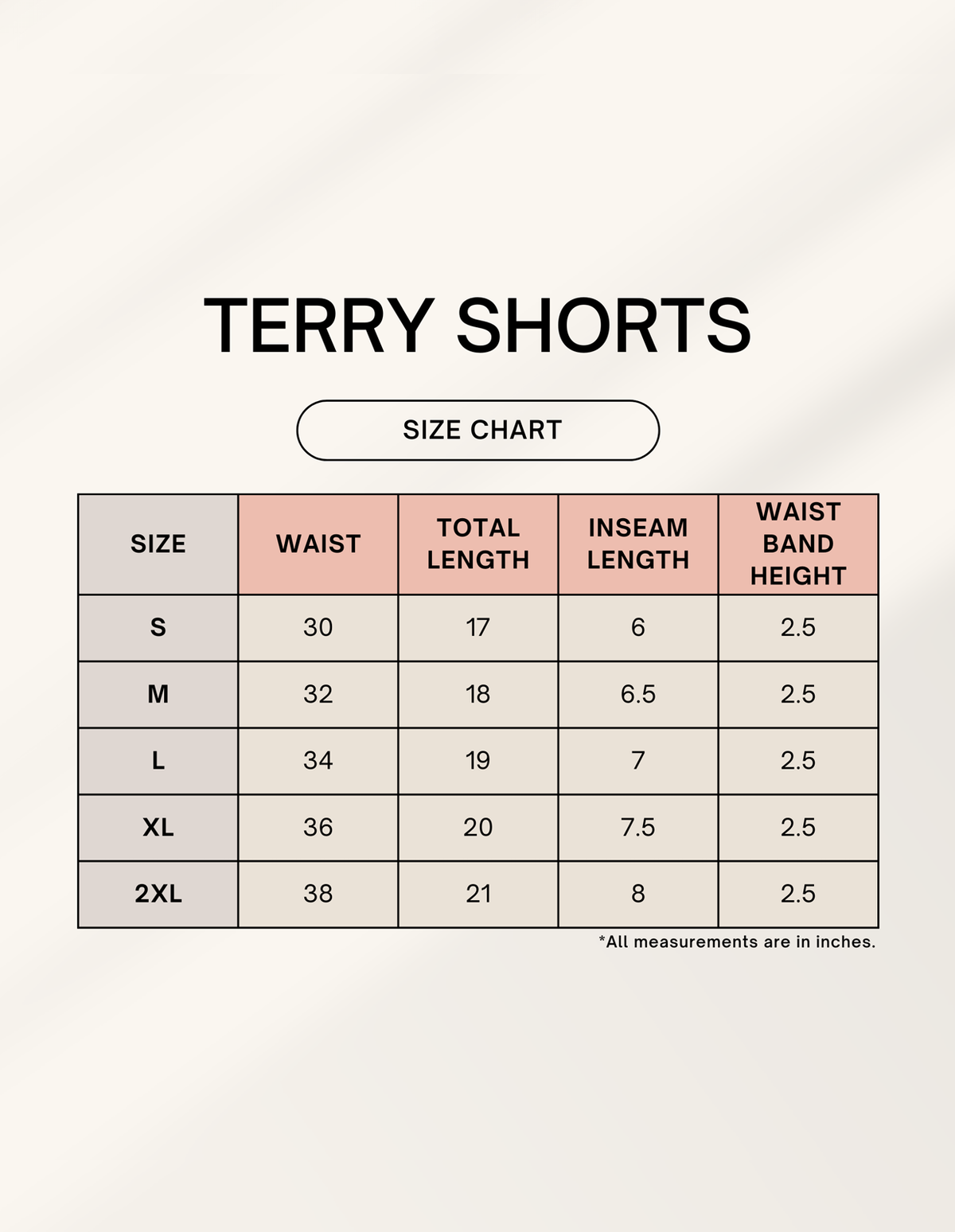 Color_Size Chart