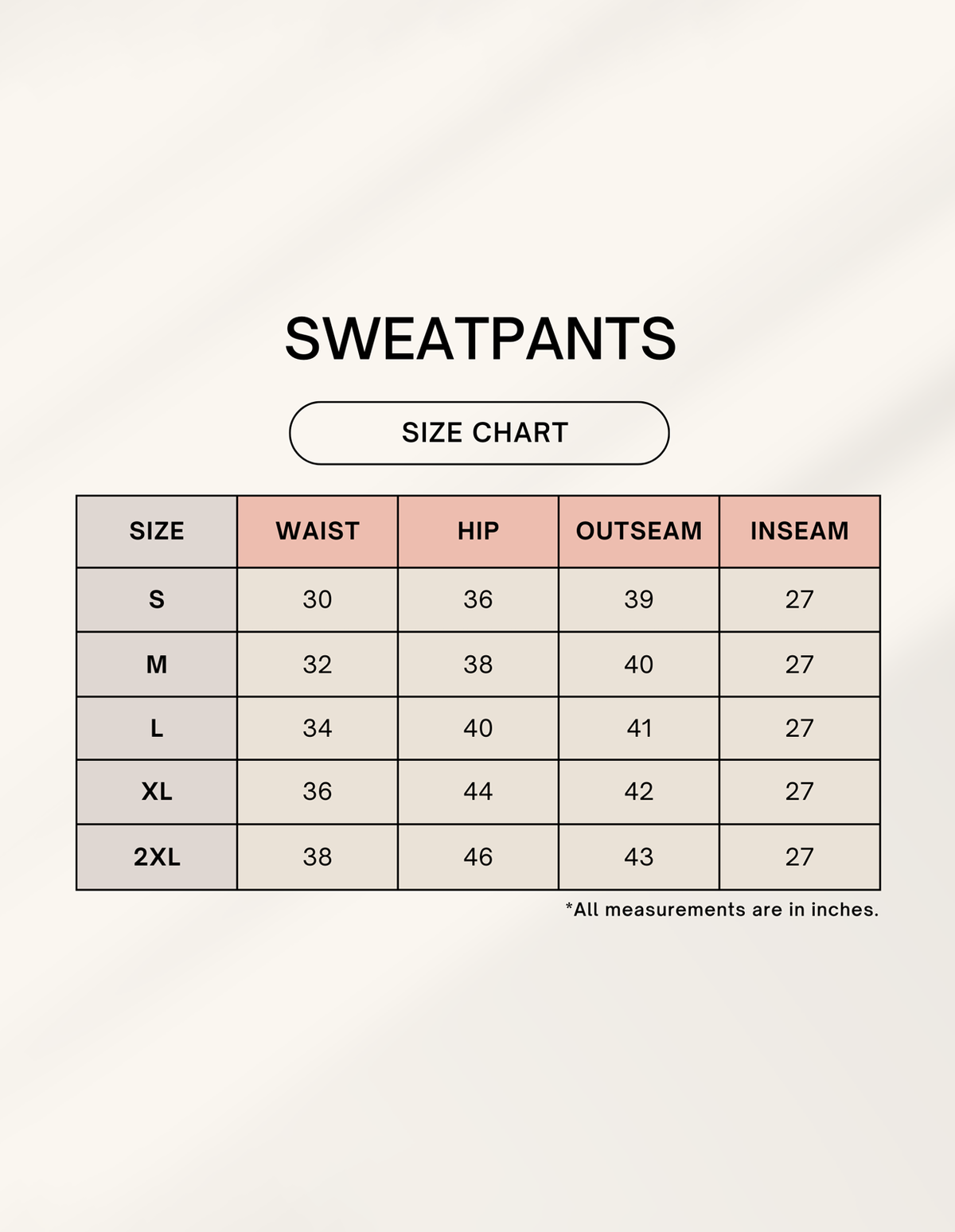 Color_Size Chart