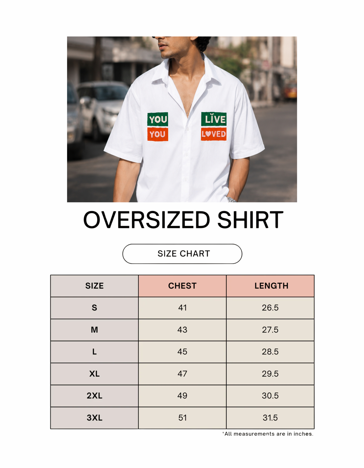 You Live You Loved Unisex Oversized Shirt