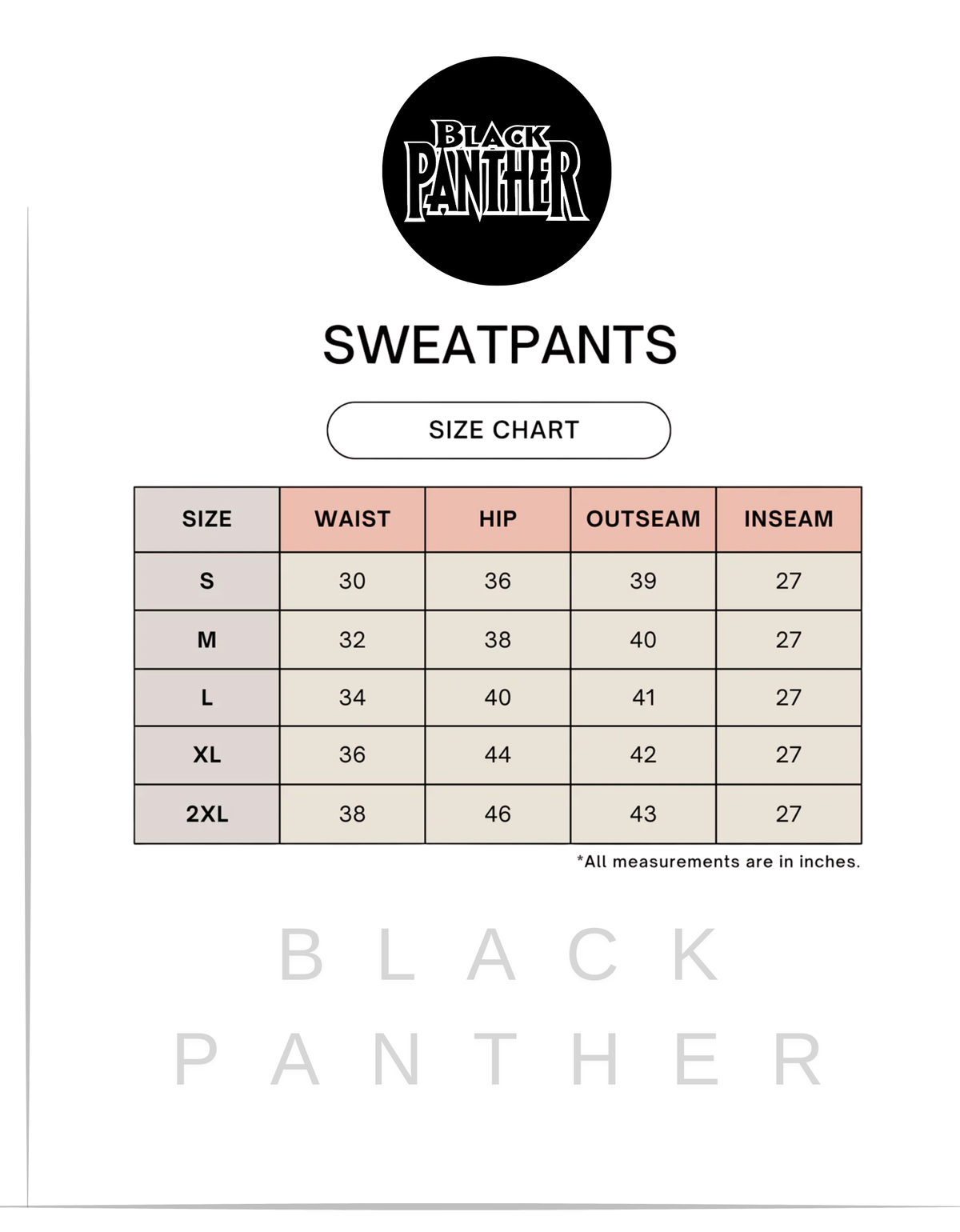 Black Panther Unisex Sweatpants