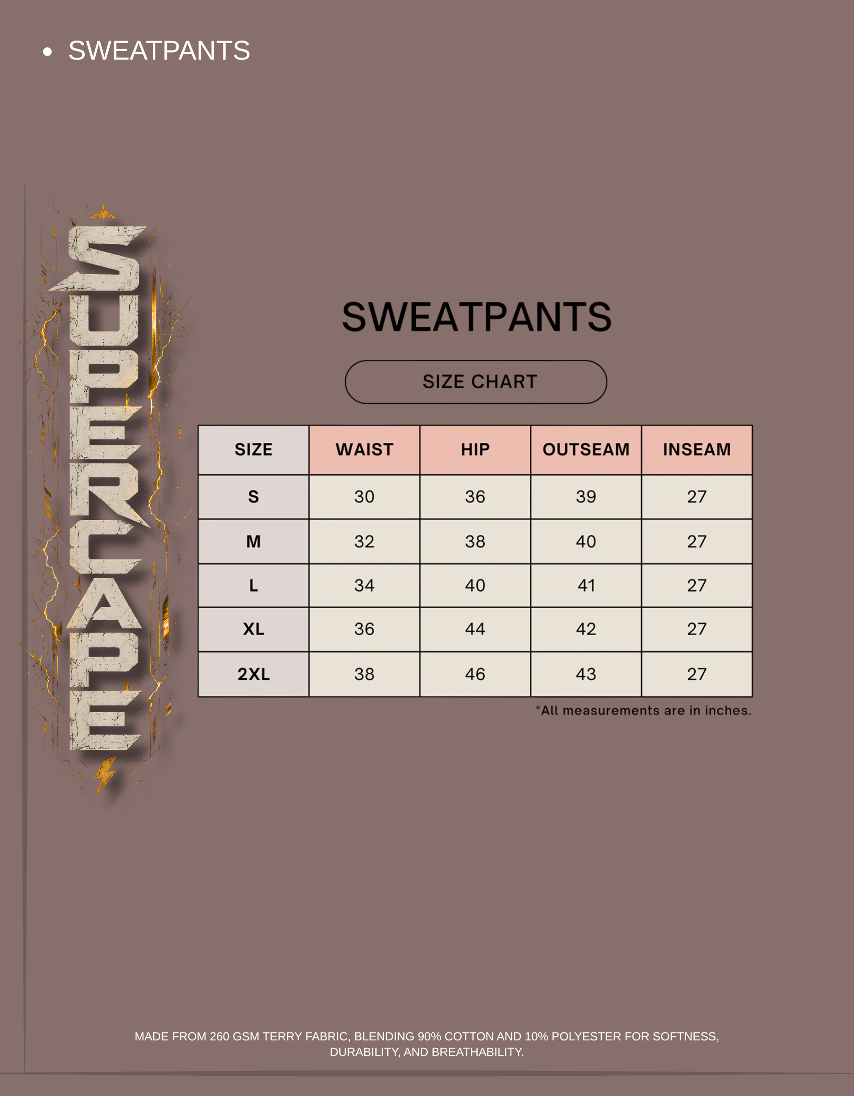 SUPERCAPE Unisex Sweatpants