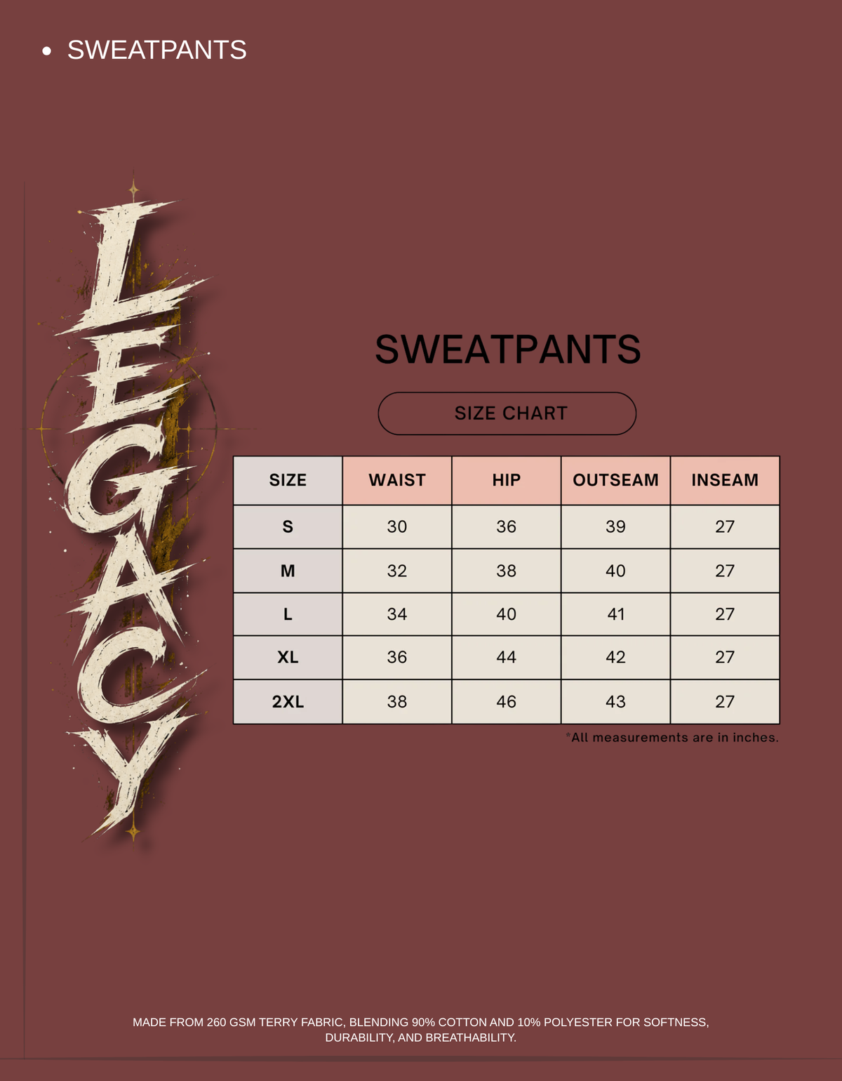LEGACY Unisex Sweatpants