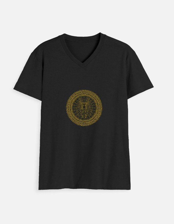Spider Web Unisex V Neck T-Shirt
