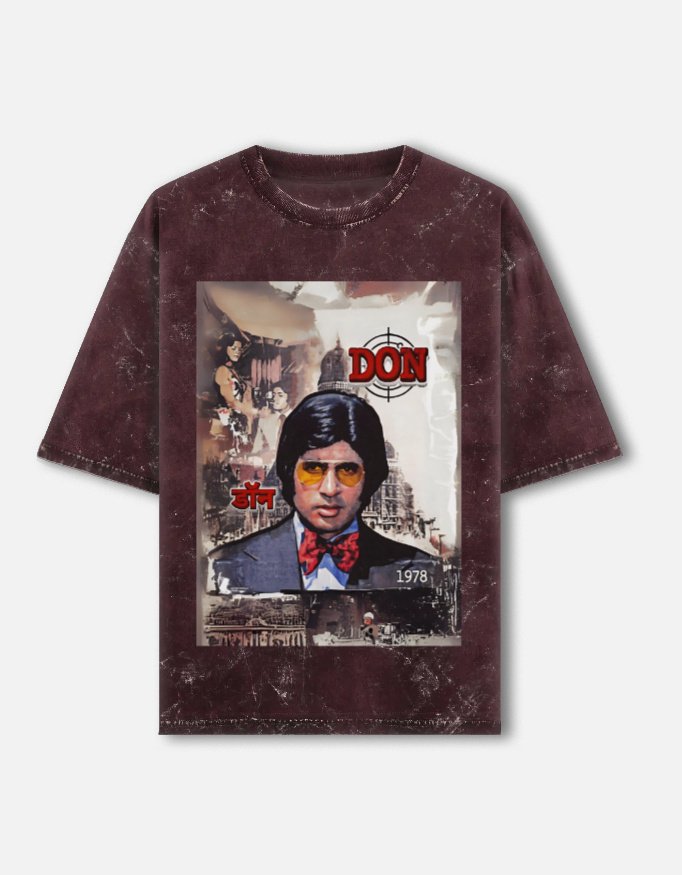 Don Unisex Acid Washed Oversized Tee