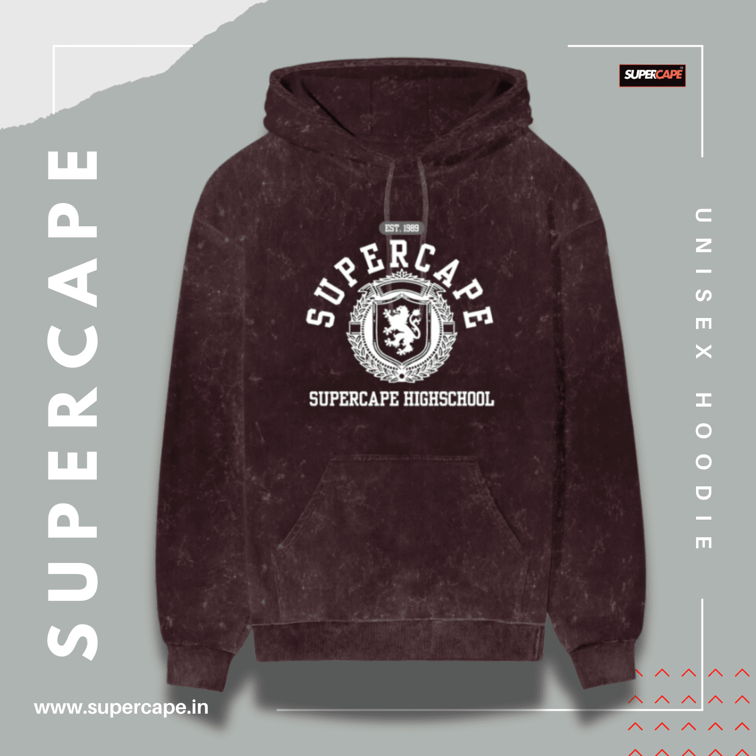 SUPERcape maroon acid wash 1