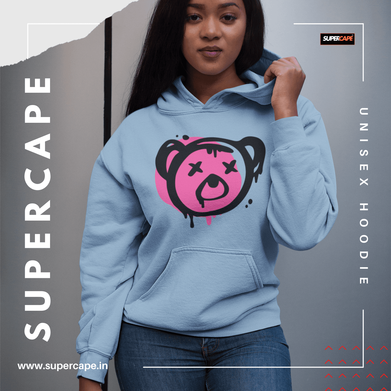 SUPERcape pink bear