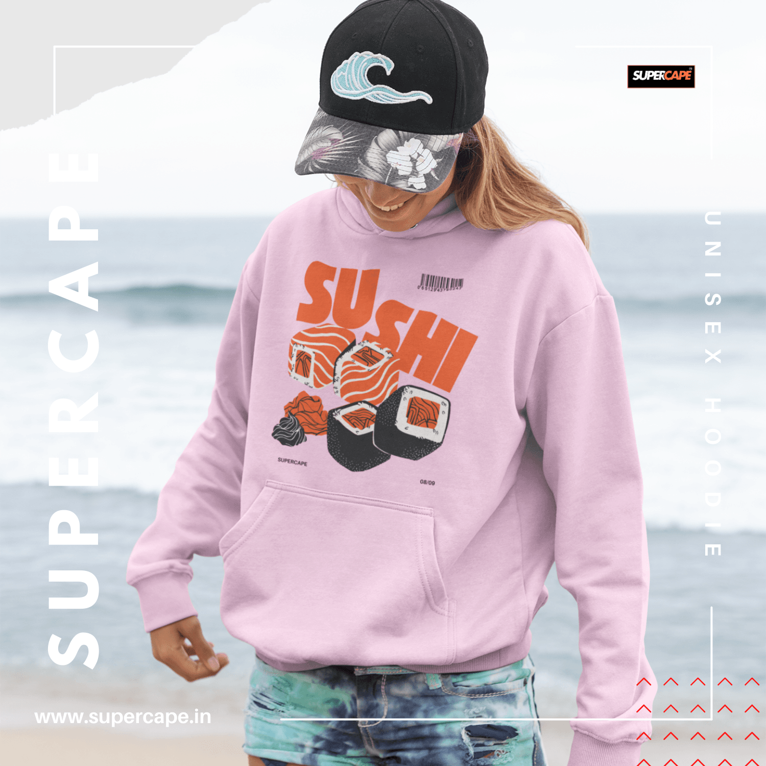 SUPERcape sushi pink