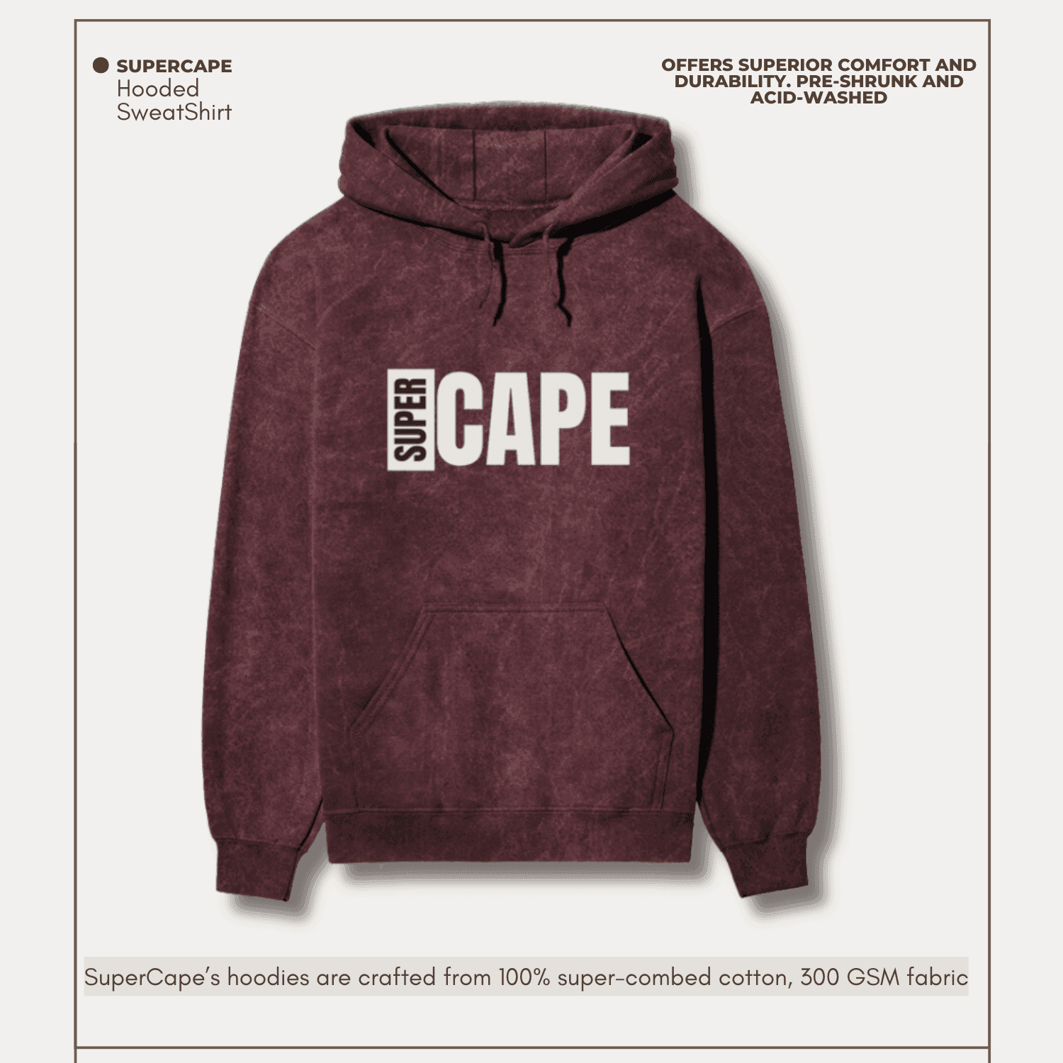 Supercape logo mehroon