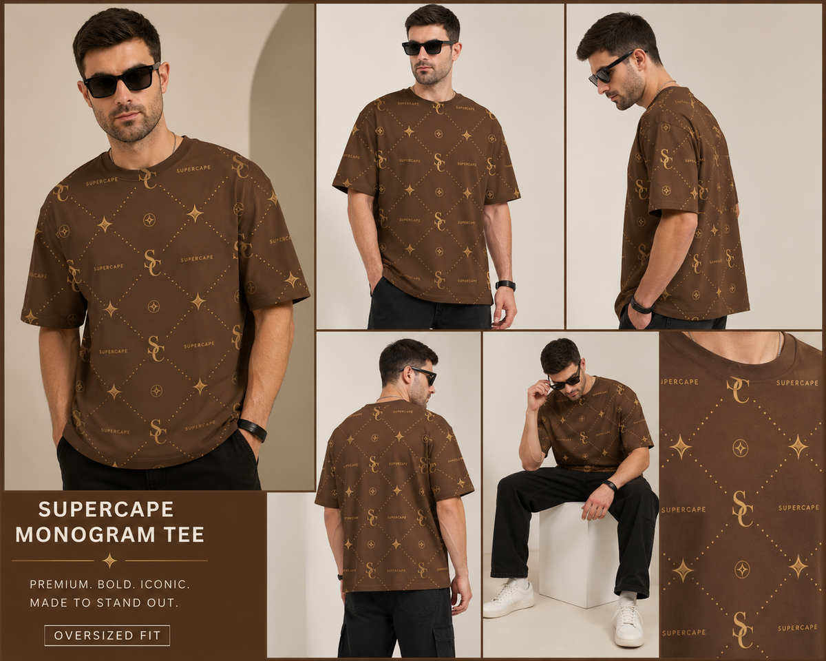 Supercape Elegant Print Oversized Tee