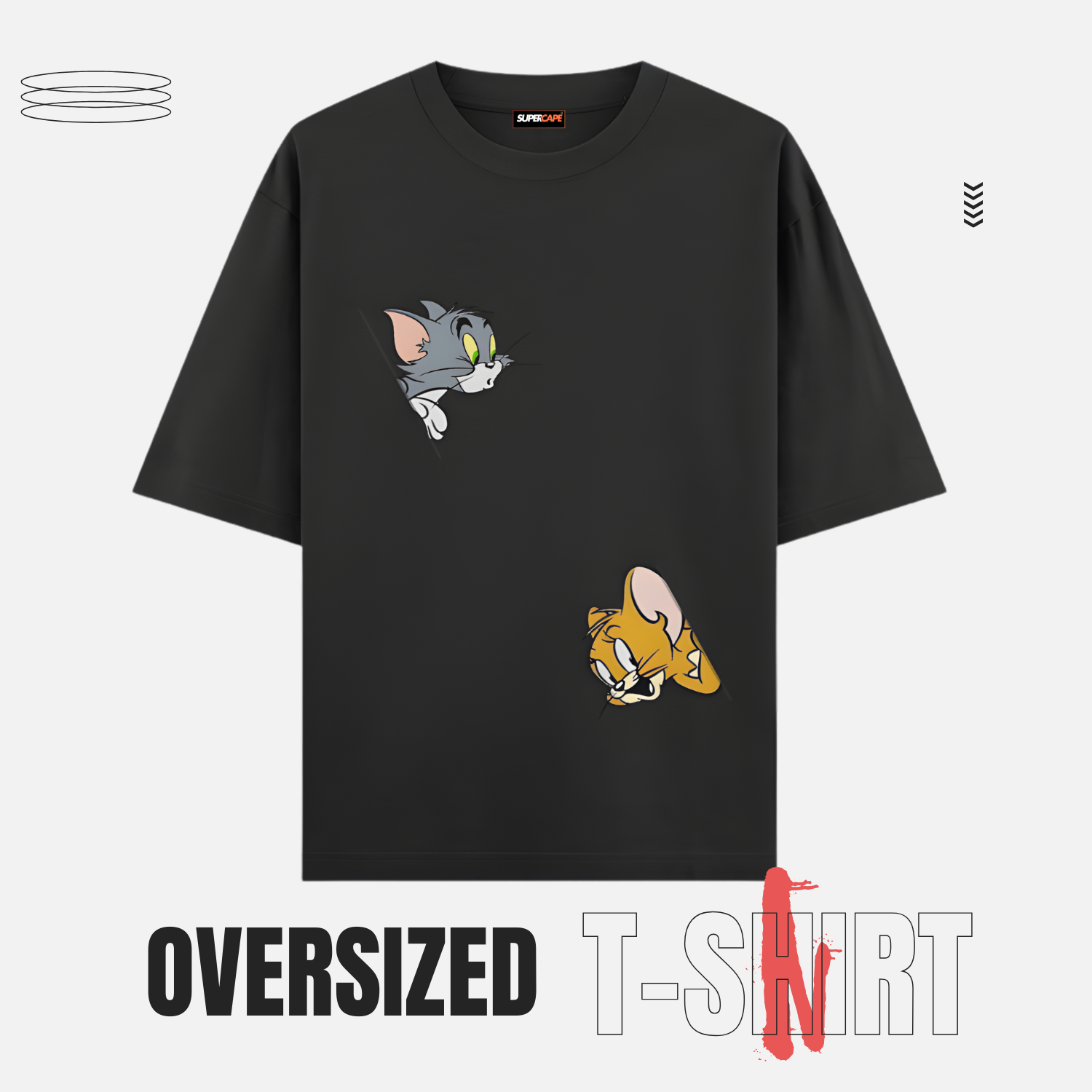Tom and Jerry Unisex Oversized Classic T-Shirt