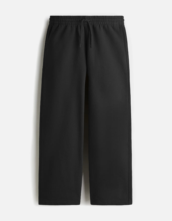 Black straight-leg sweatpants by SuperCape: sweatpants vs joggers