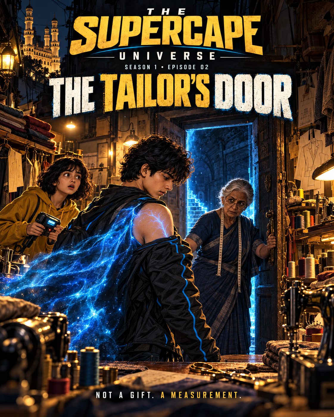 SCU Season 1 Episode 02 The Tailor's Door cover featuring Vihaan, Naaz and Ori at the Aether Gate