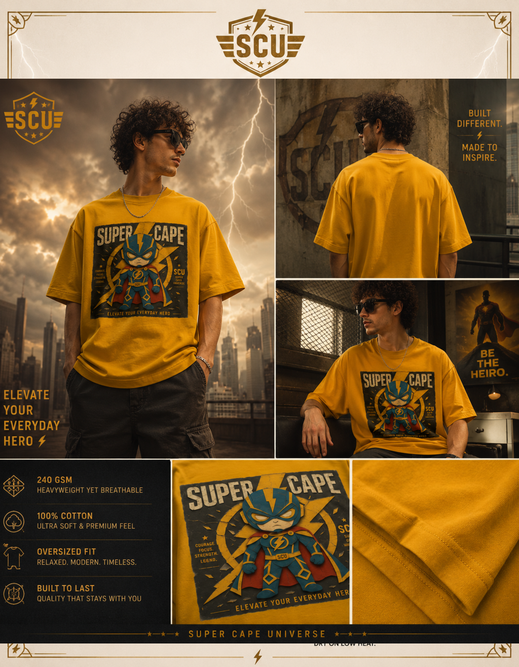 Suprecape SCU Unisex Oversized Classic T-Shirt