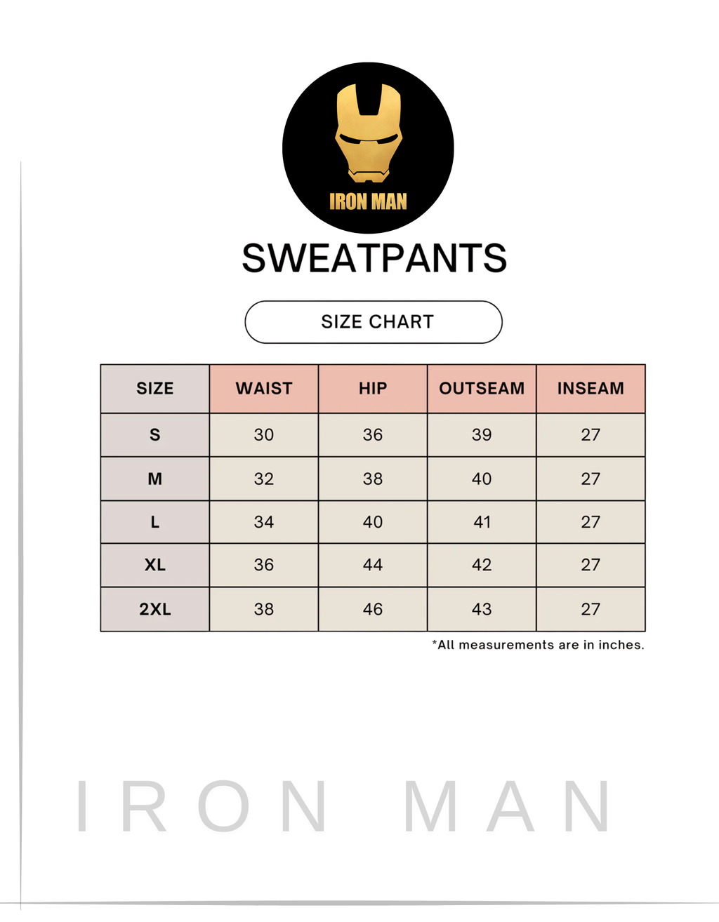 Iron Man Unisex Sweatpants