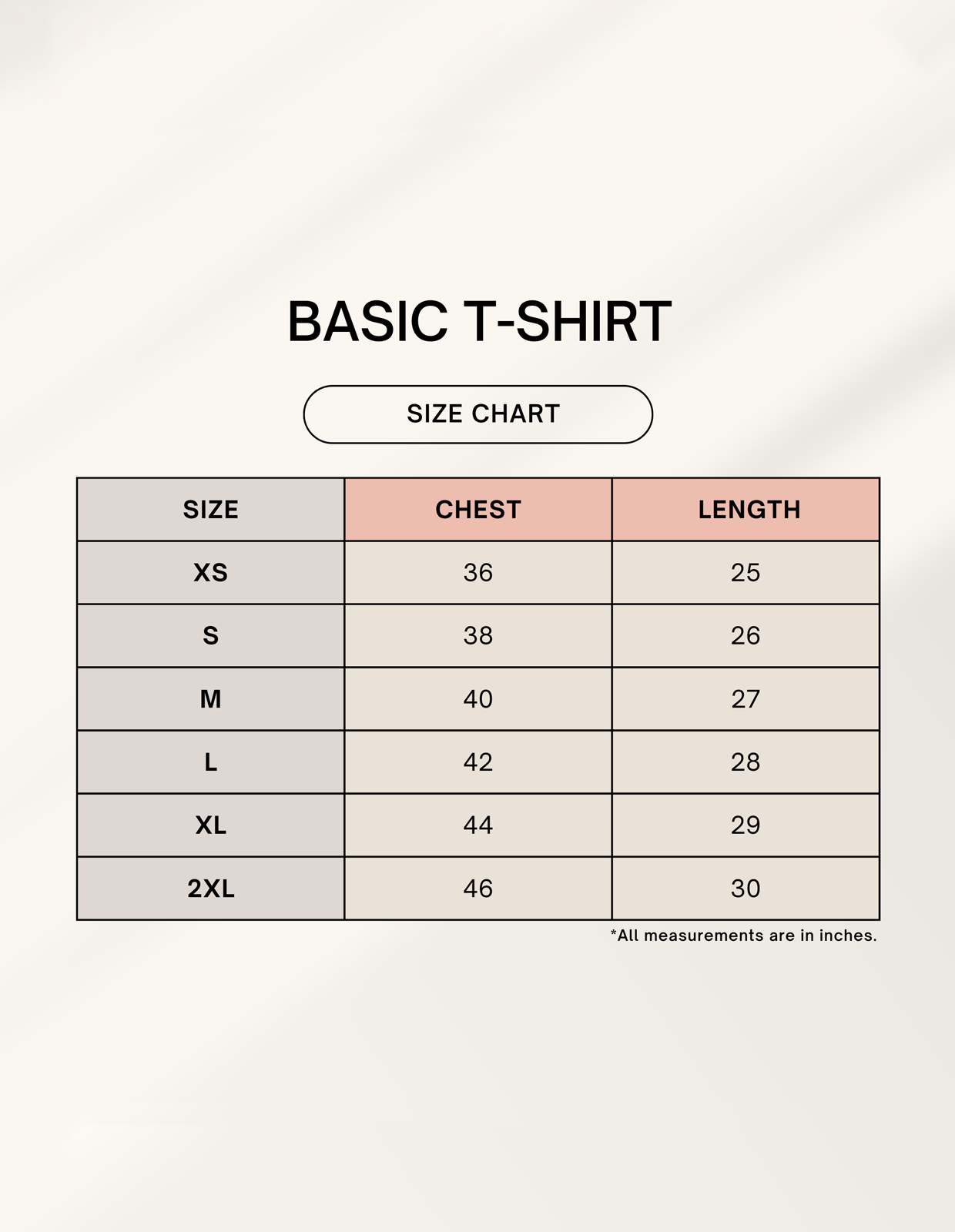 Color_Size Chart