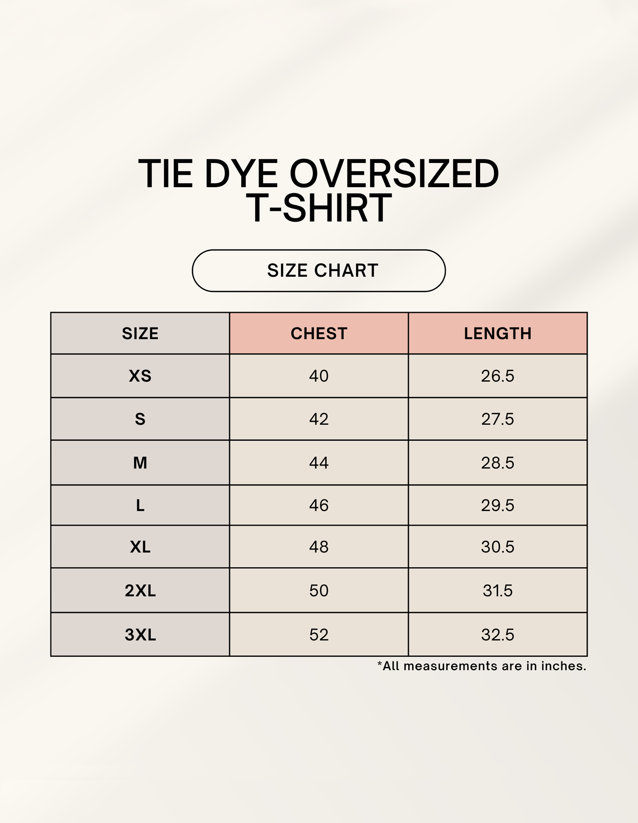 Color_Size Chart