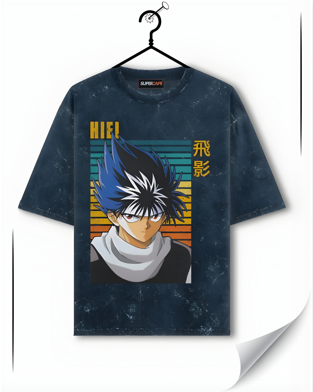 Hiei Unisex Acid Washed Oversized Tee
