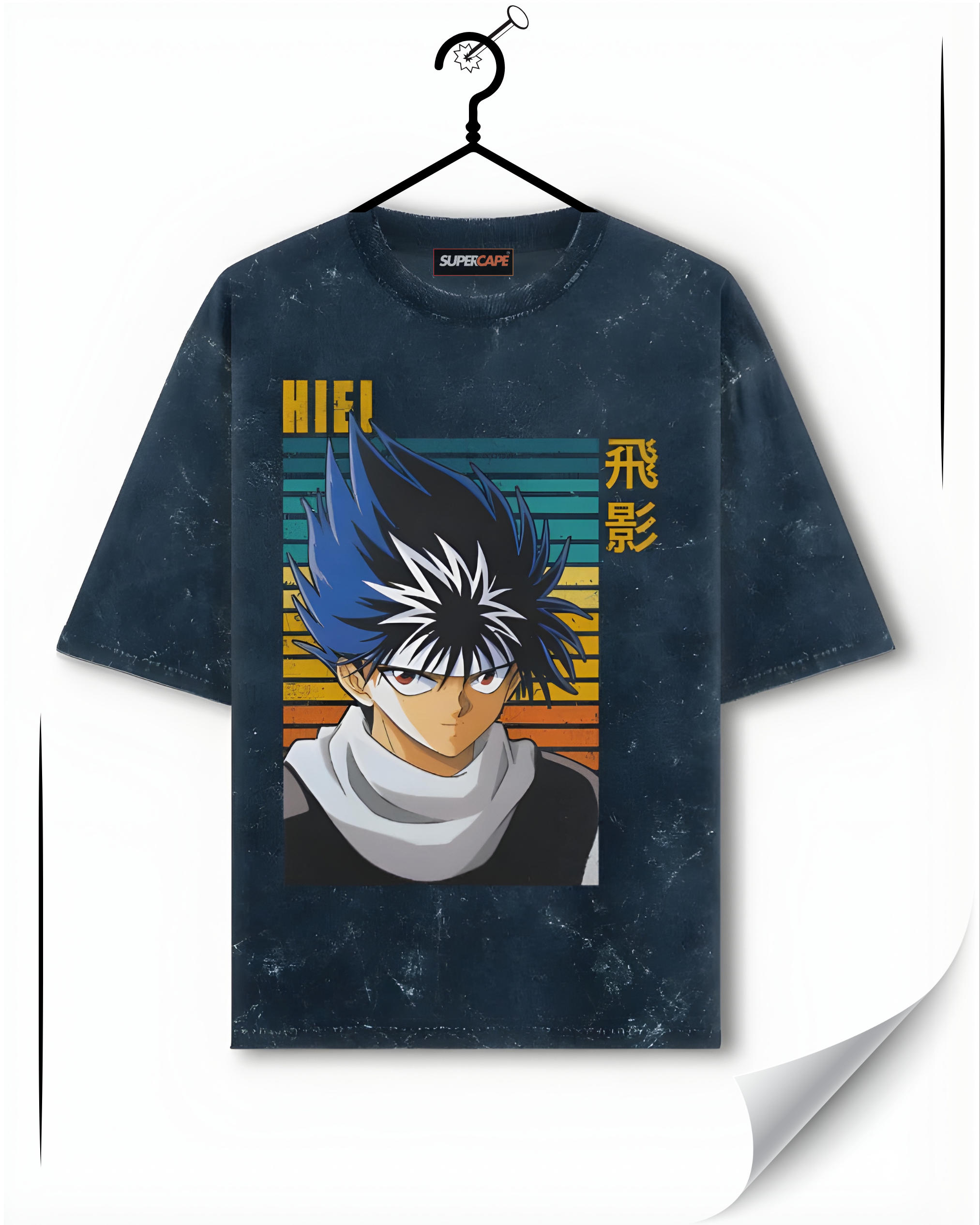 Hiei Unisex Acid Washed Oversized Tee