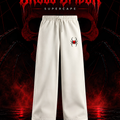 Skull Spider print unisex sweatpants in off white, 260 GSM cotton terry