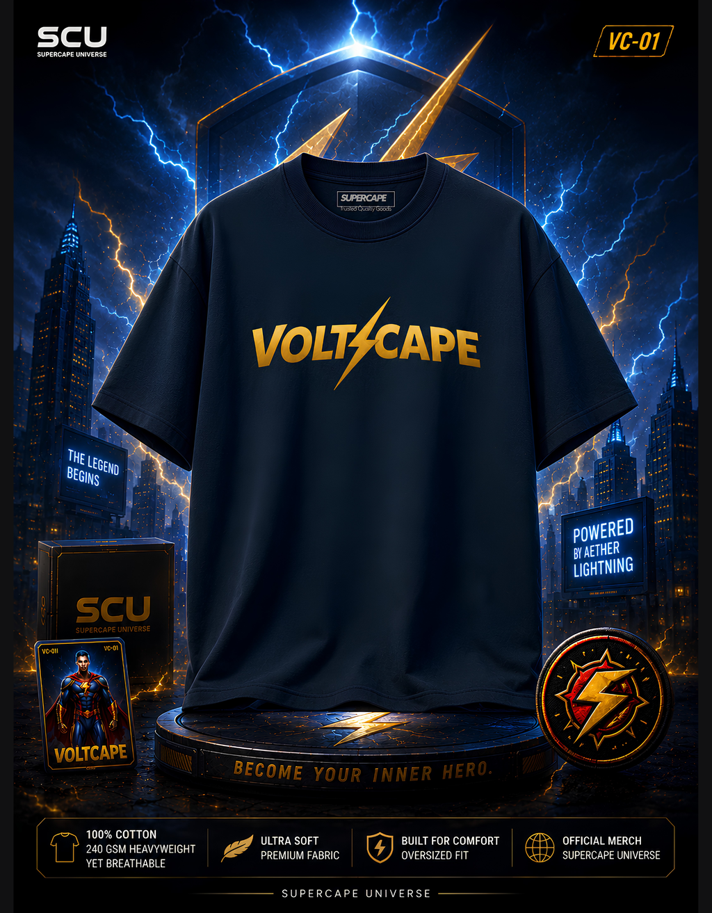 Voltcape SCU - Oversized Classic T-Shirt