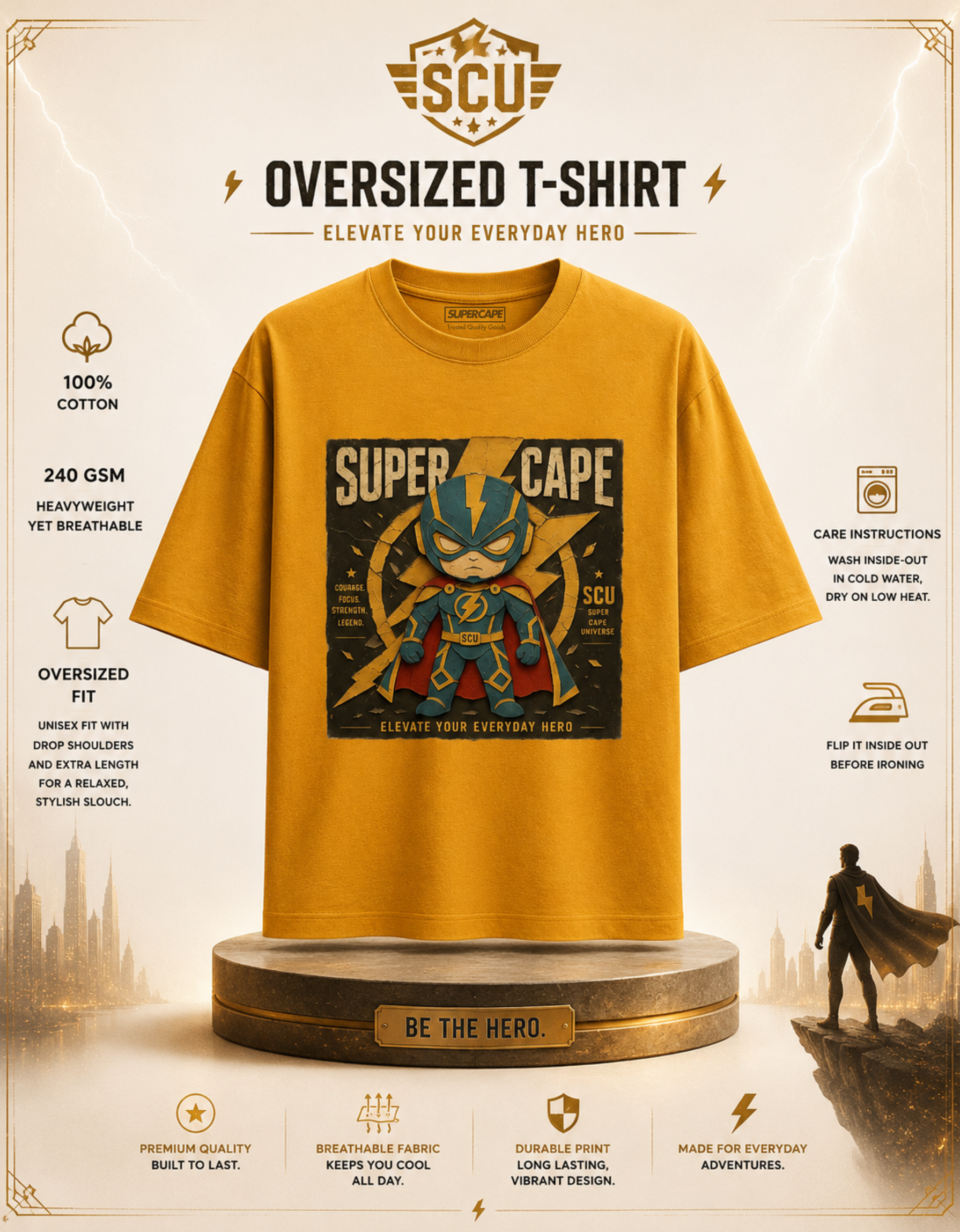 Suprecape SCU Unisex Oversized Classic T-Shirt