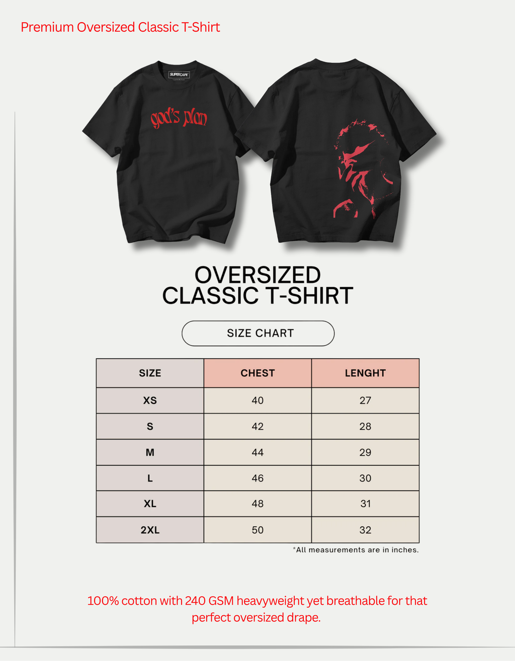 God's Plan Premium Unisex Oversized Classic T-Shirt