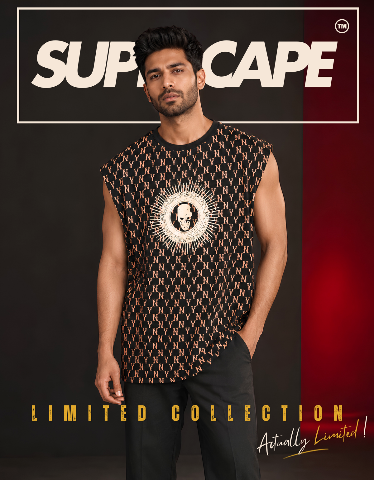 Skull Puff Cut Sleeve Tshirt - Limited Collection