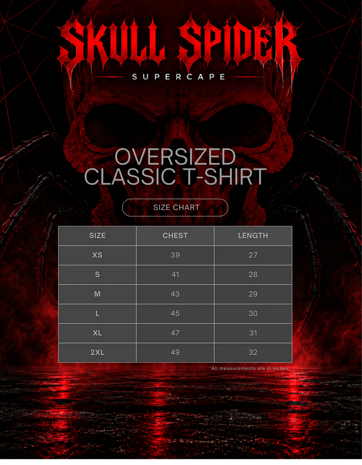 Skull Spider graphic unisex oversized t-shirt in black - view 6