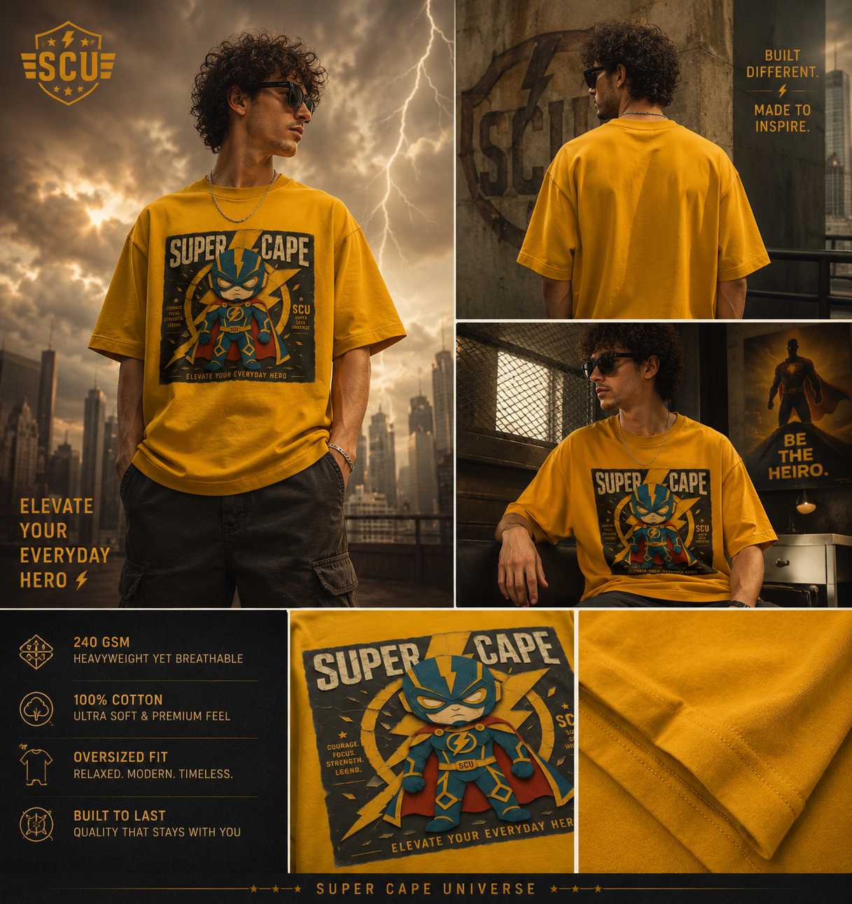 Suprecape SCU Unisex Oversized Classic T-Shirt