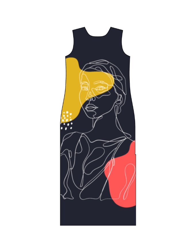 Sketch Bodycon Dress