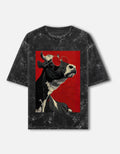 Cow Style Unisex Acid Washed Oversized Tee