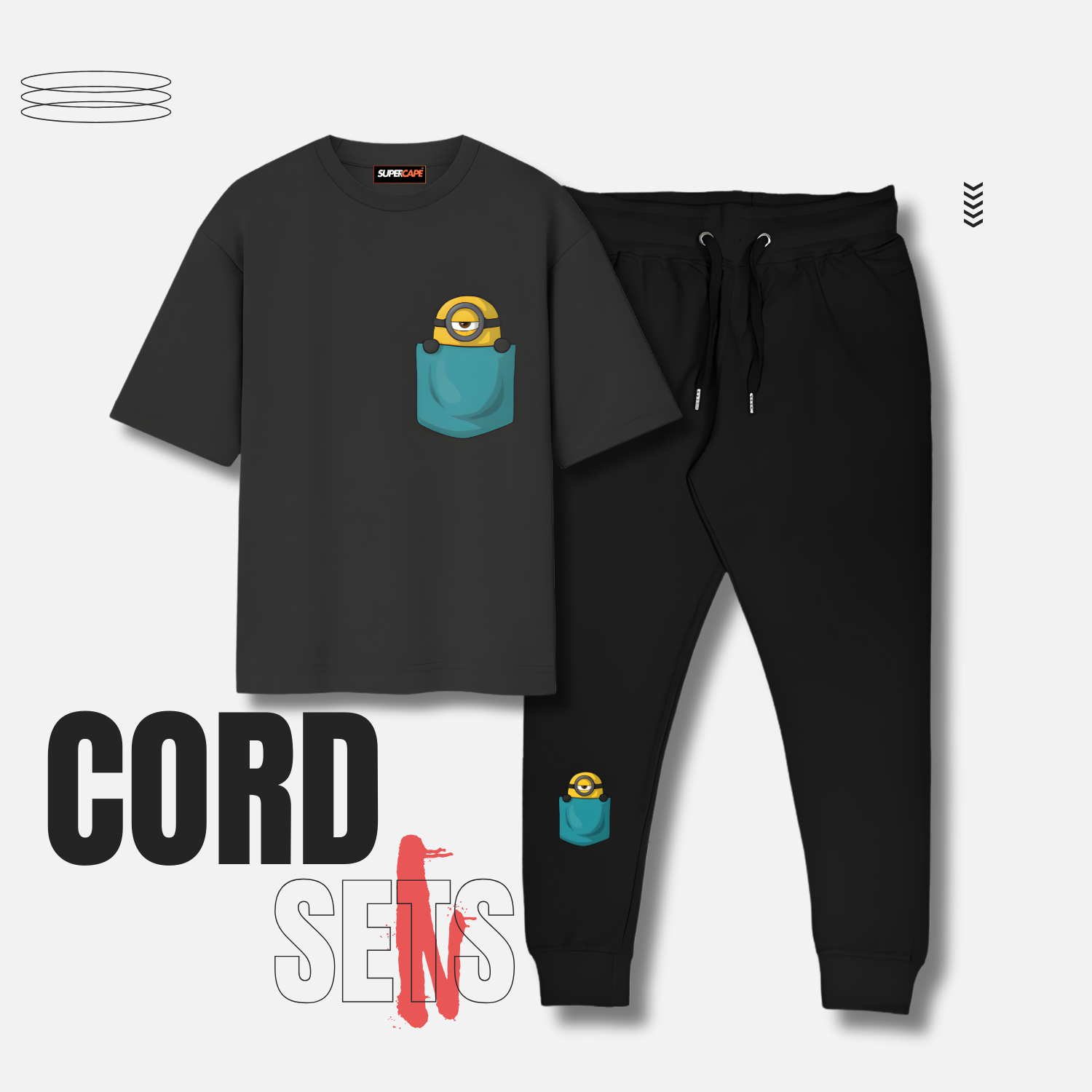 Minion Cord Set - Overzised Tshirt and Joggers