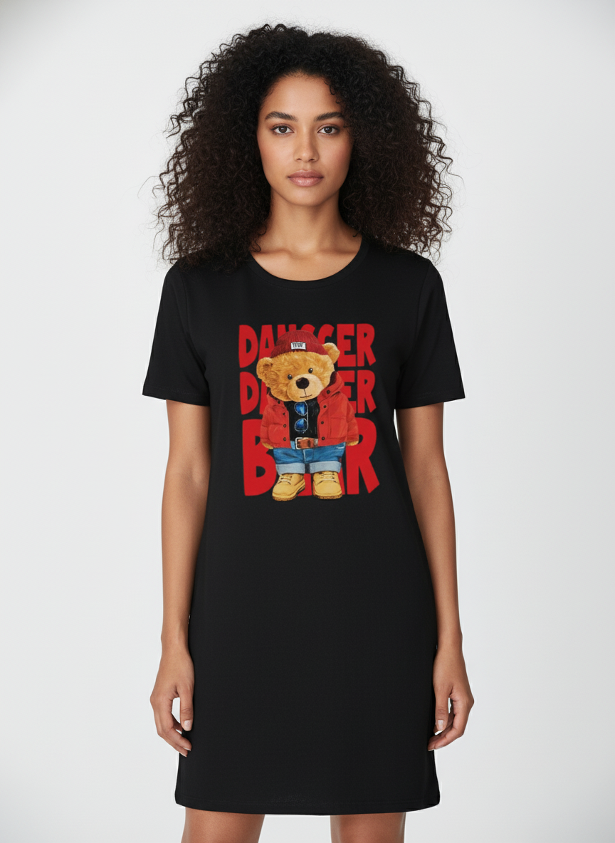 Dancer Bear T-Shirt Dress