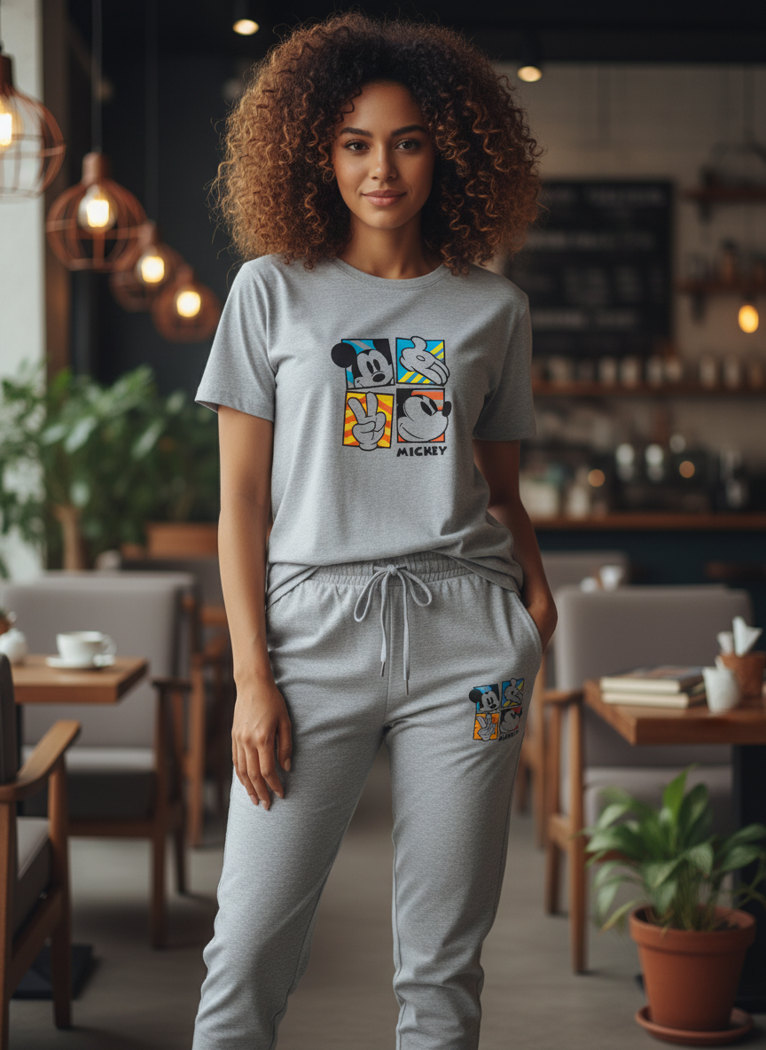 Mickey Cord-Set - Regular Fit T-shirt and Joggers