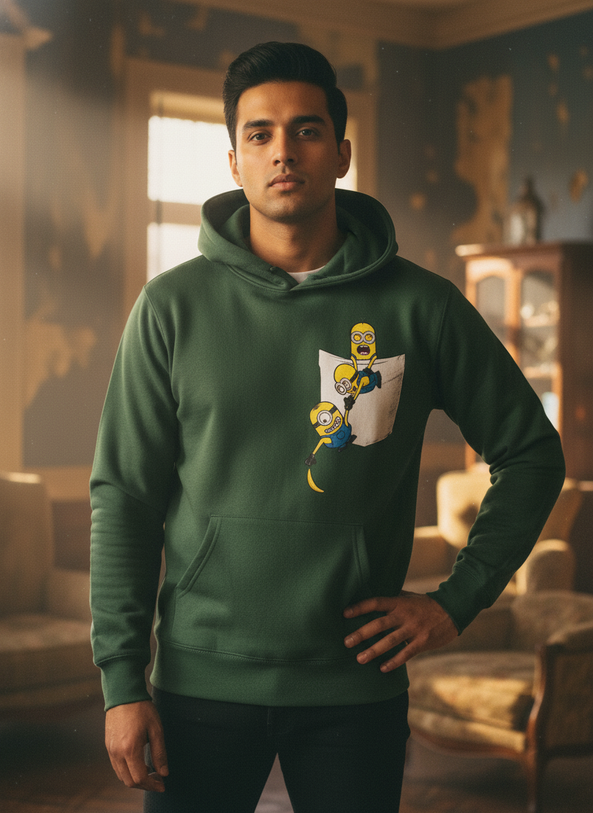 Pocket Unisex hoodie pattern with a regular fit