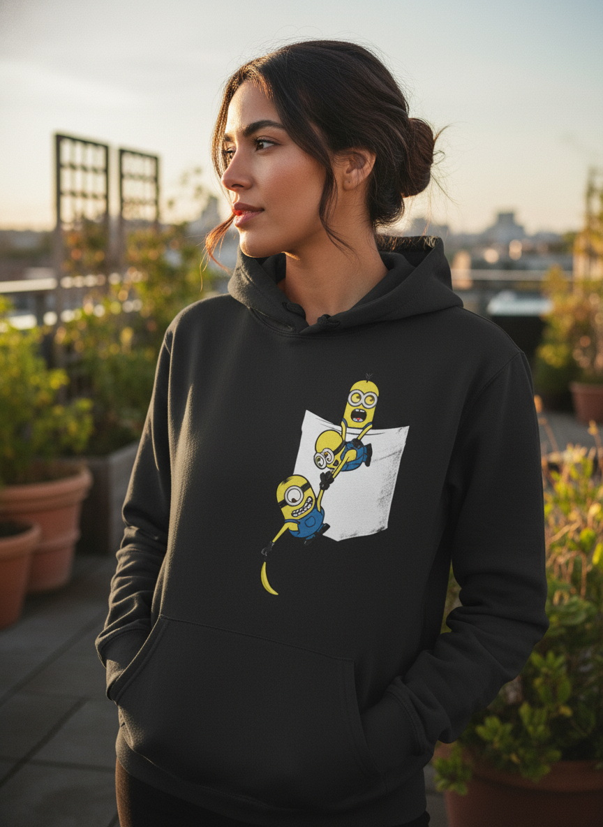 Pocket Unisex hoodie pattern with a regular fit