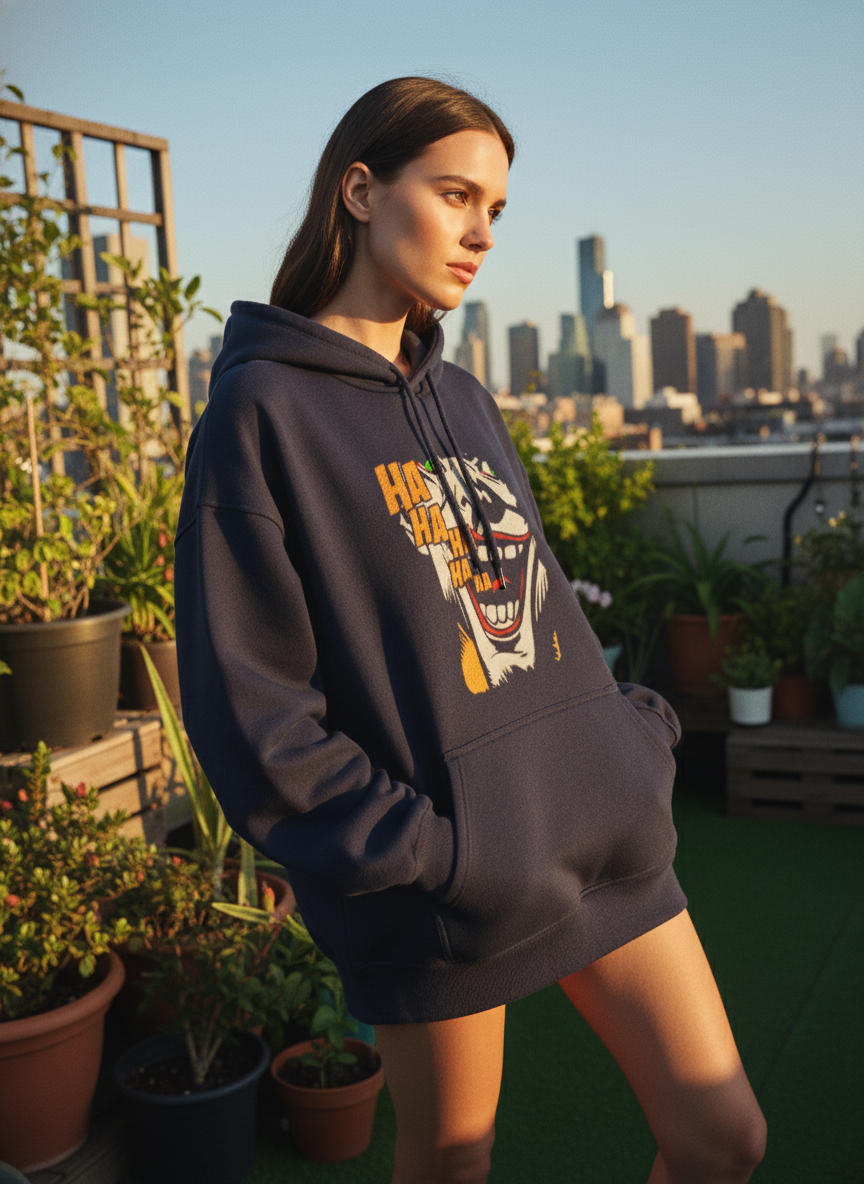 Haha Unisex Oversized Hoodie