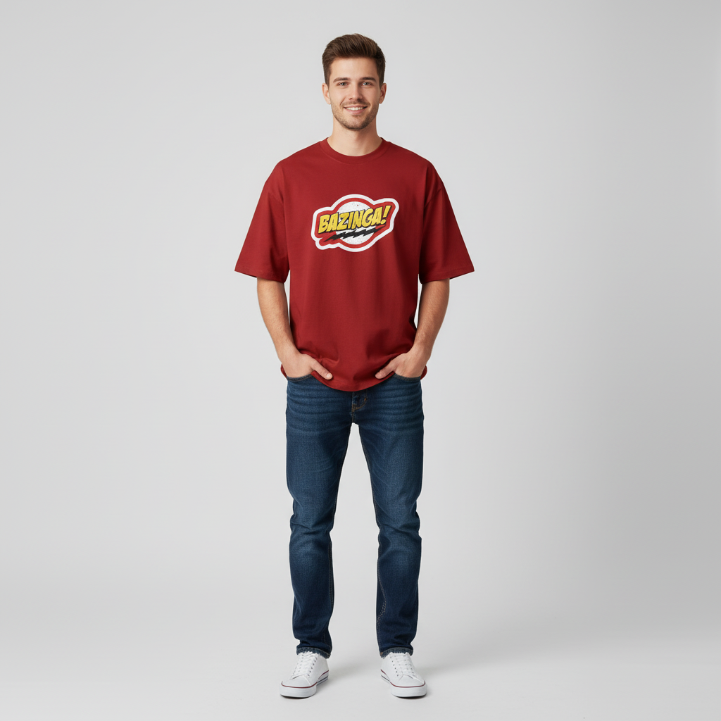 Bazinga Unisex Oversized Classic T-Shirt