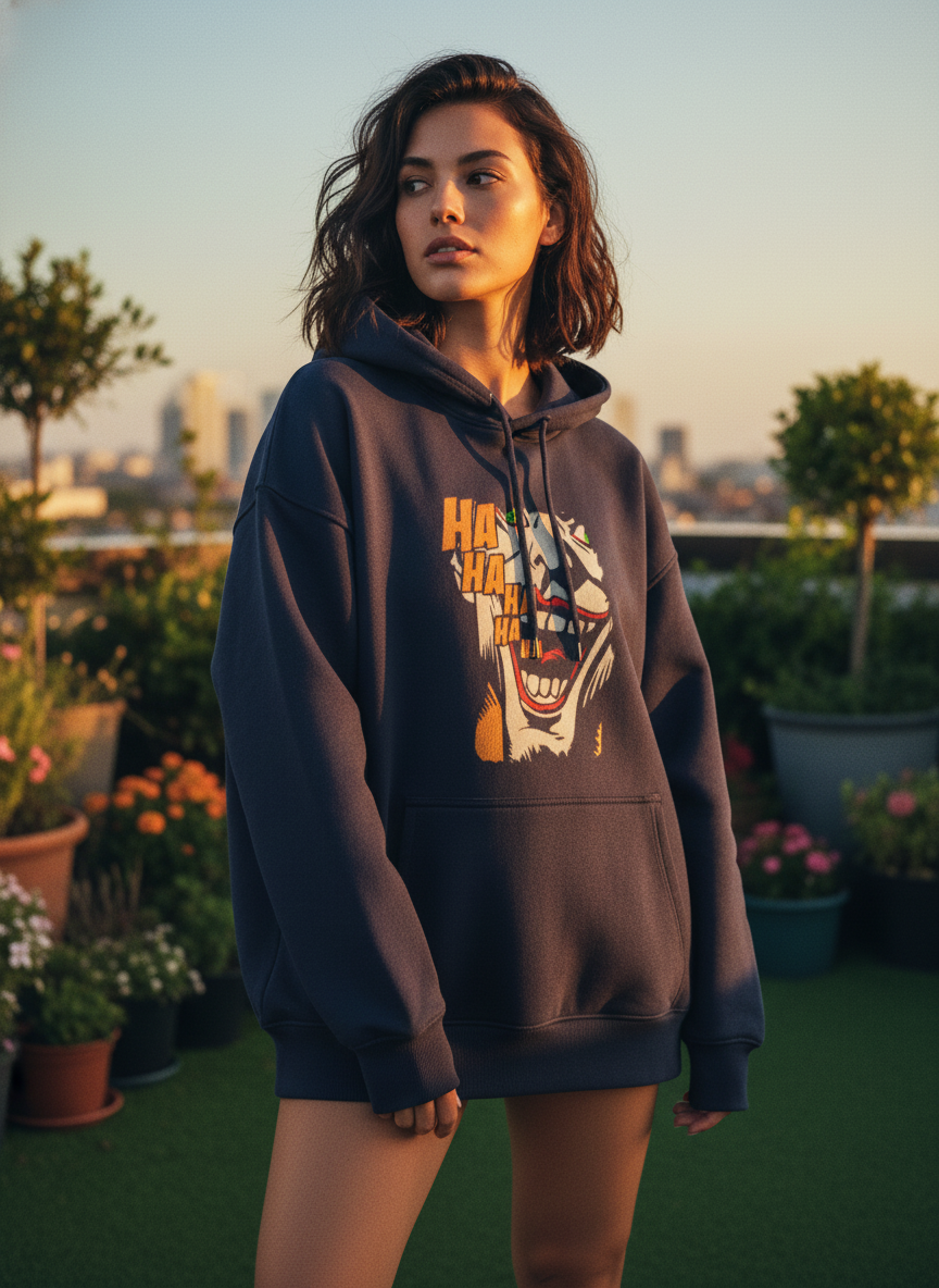 Haha Unisex Oversized Hoodie