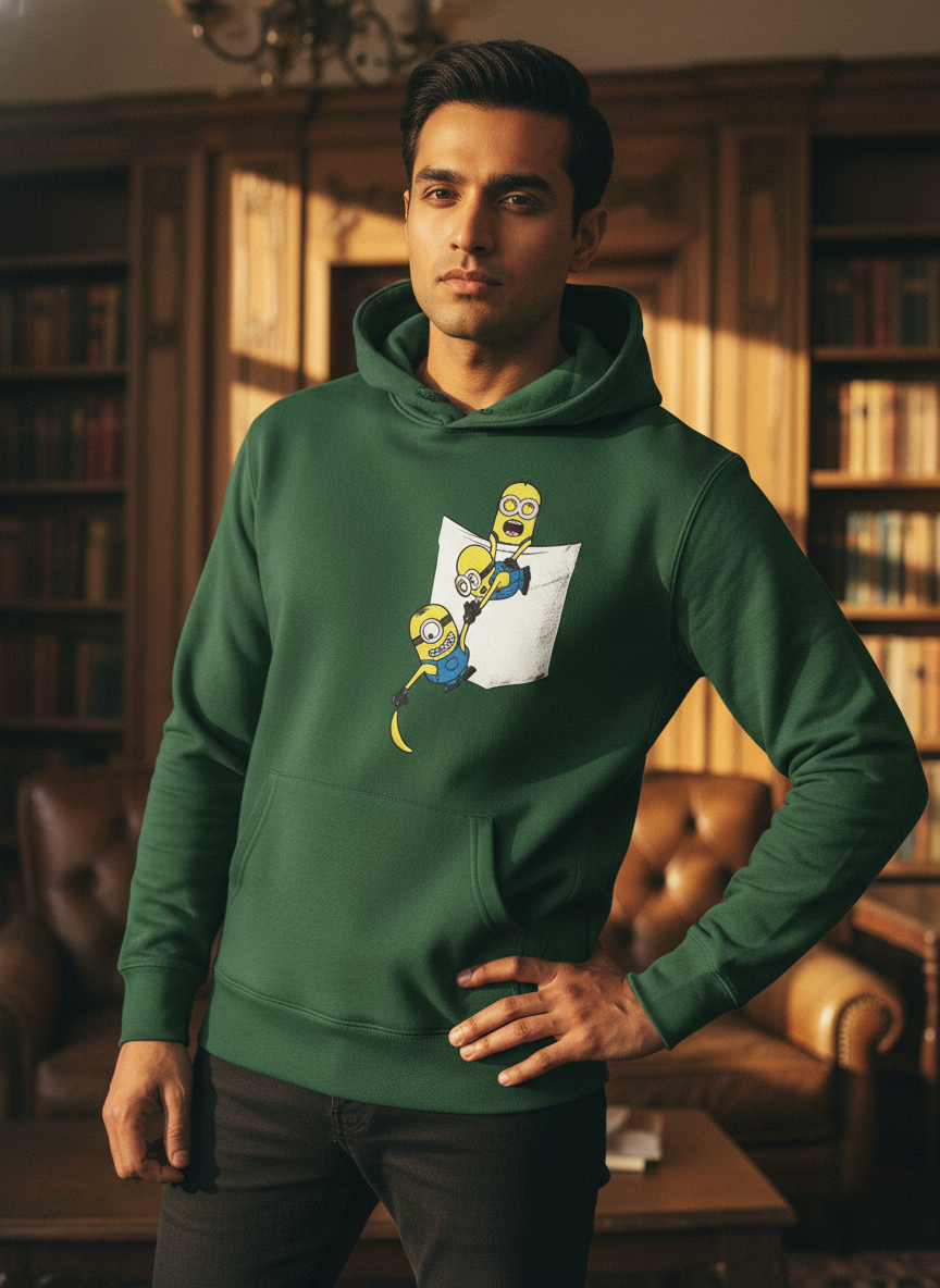 Pocket Unisex hoodie pattern with a regular fit