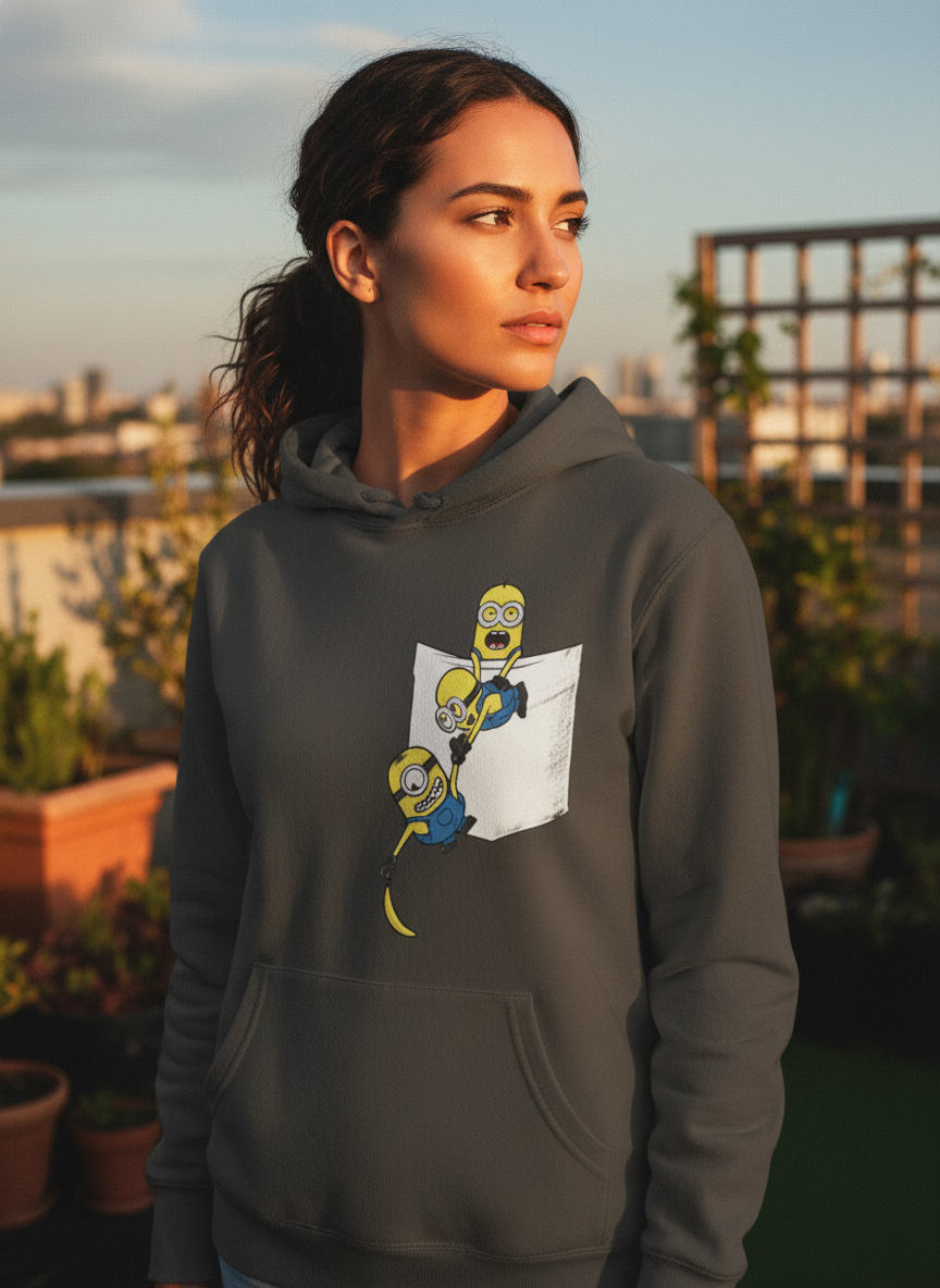 Pocket Unisex hoodie pattern with a regular fit