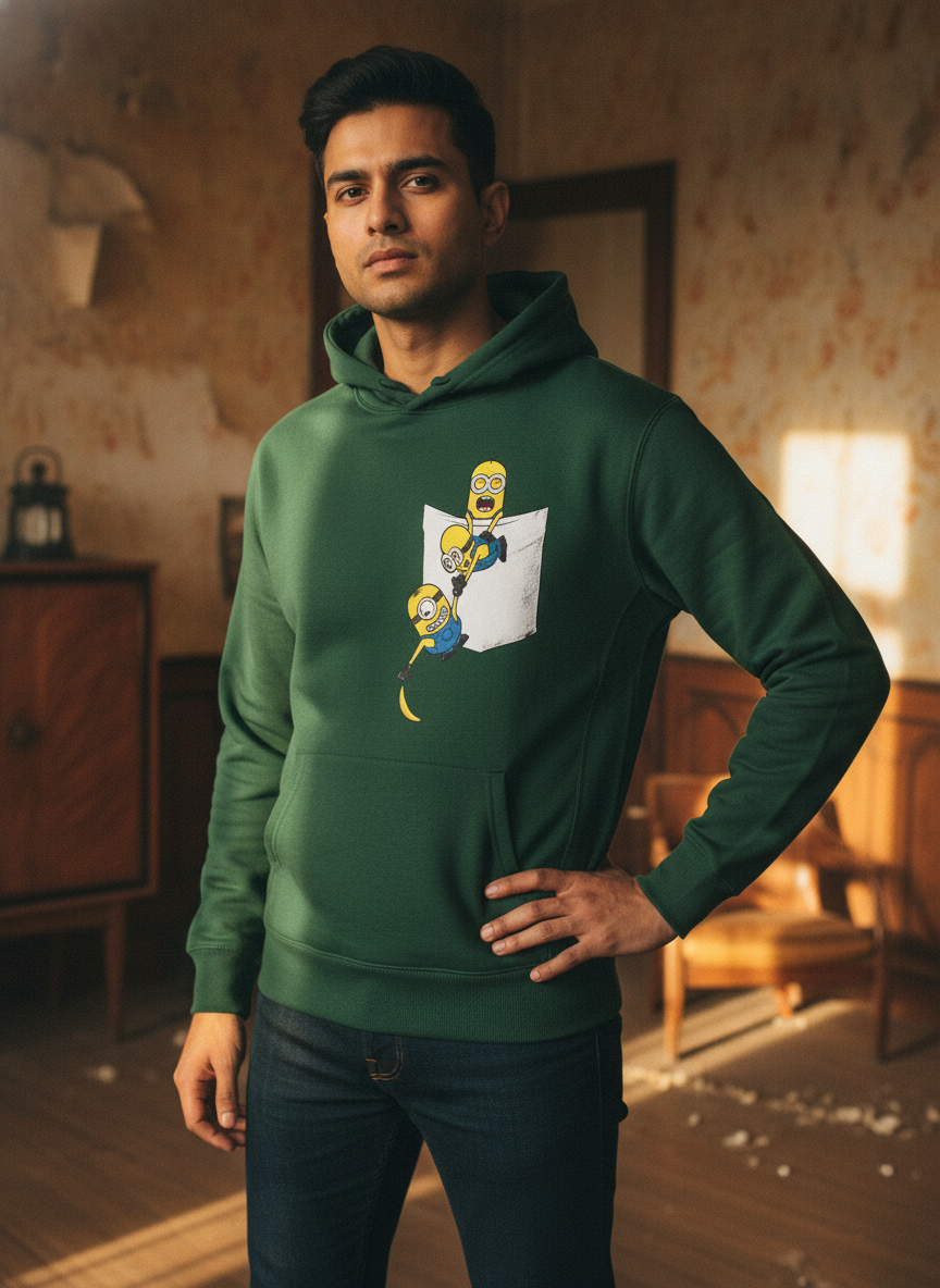 Pocket Unisex hoodie pattern with a regular fit