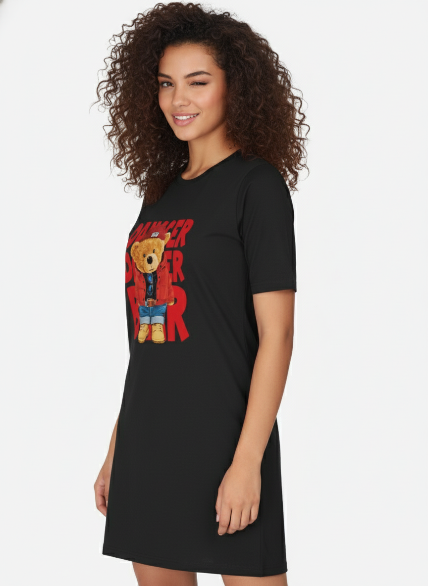 Dancer Bear T-Shirt Dress