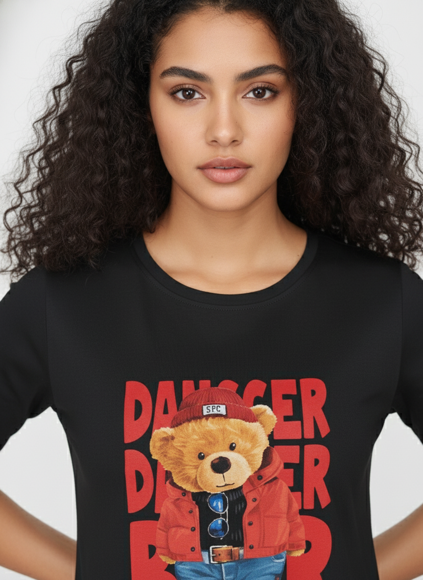 Dancer Bear T-Shirt Dress